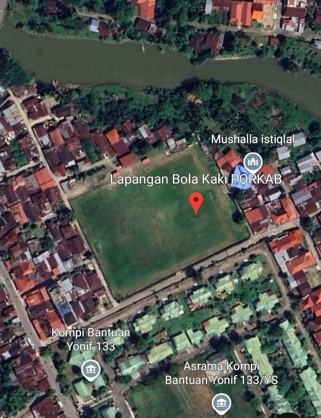 Peta lokasi PORKAB Nanggalo